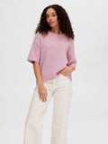 Liliana Me 2/4 Knit O-Neck - Sweet Lilac Melange