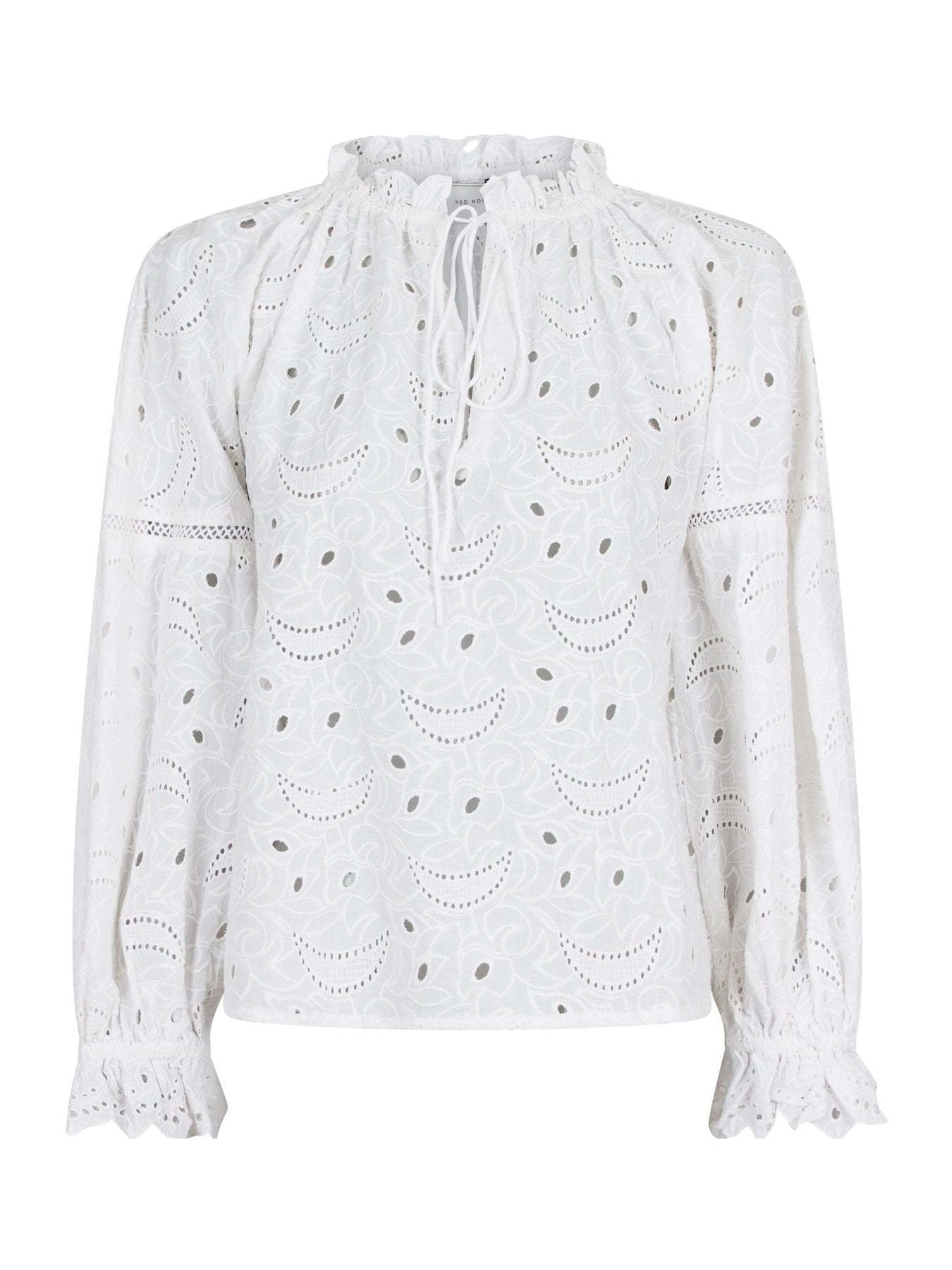 Micah Emb Blouse - White