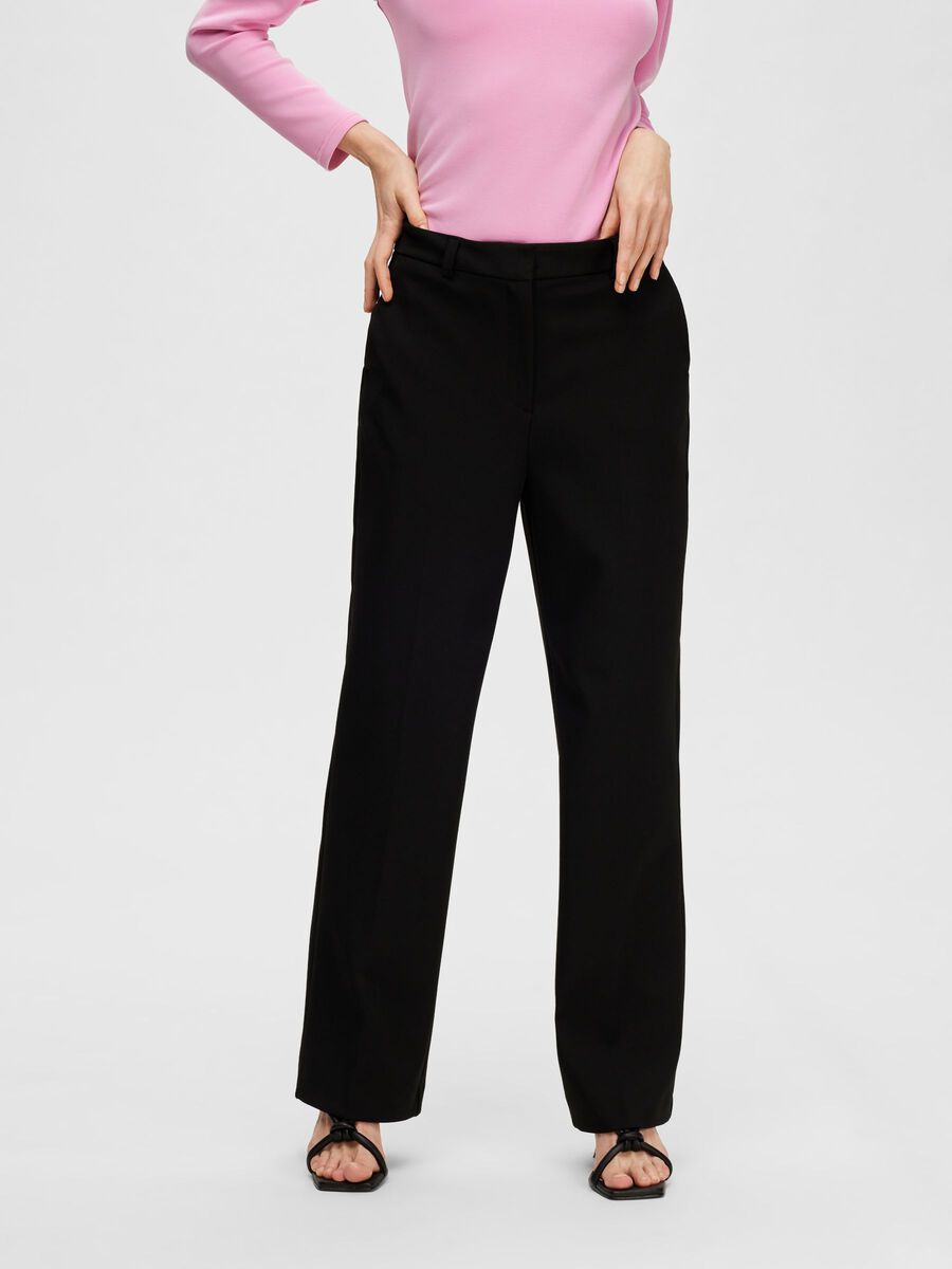 Myla Hw Wide Pant - Black