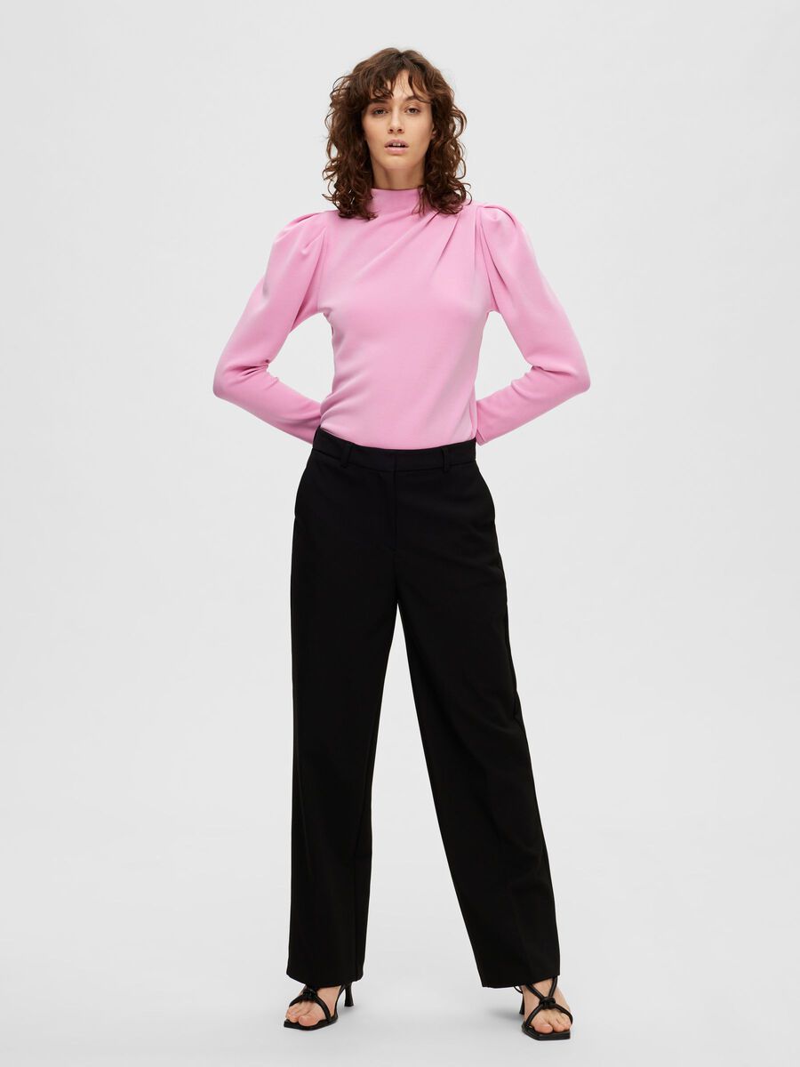 Myla Hw Wide Pant - Black