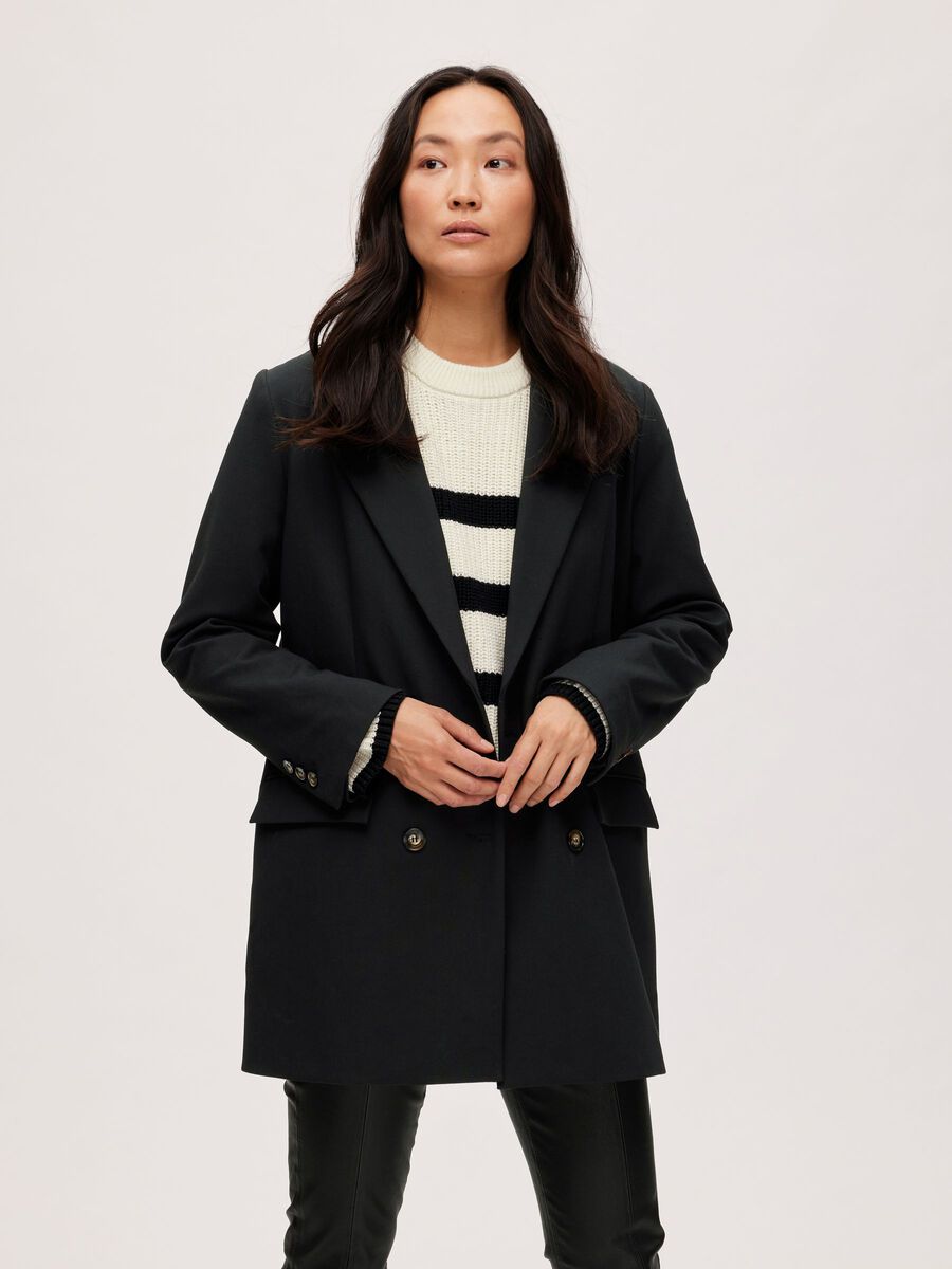 Myla Ls Relaxed Blazer - Black