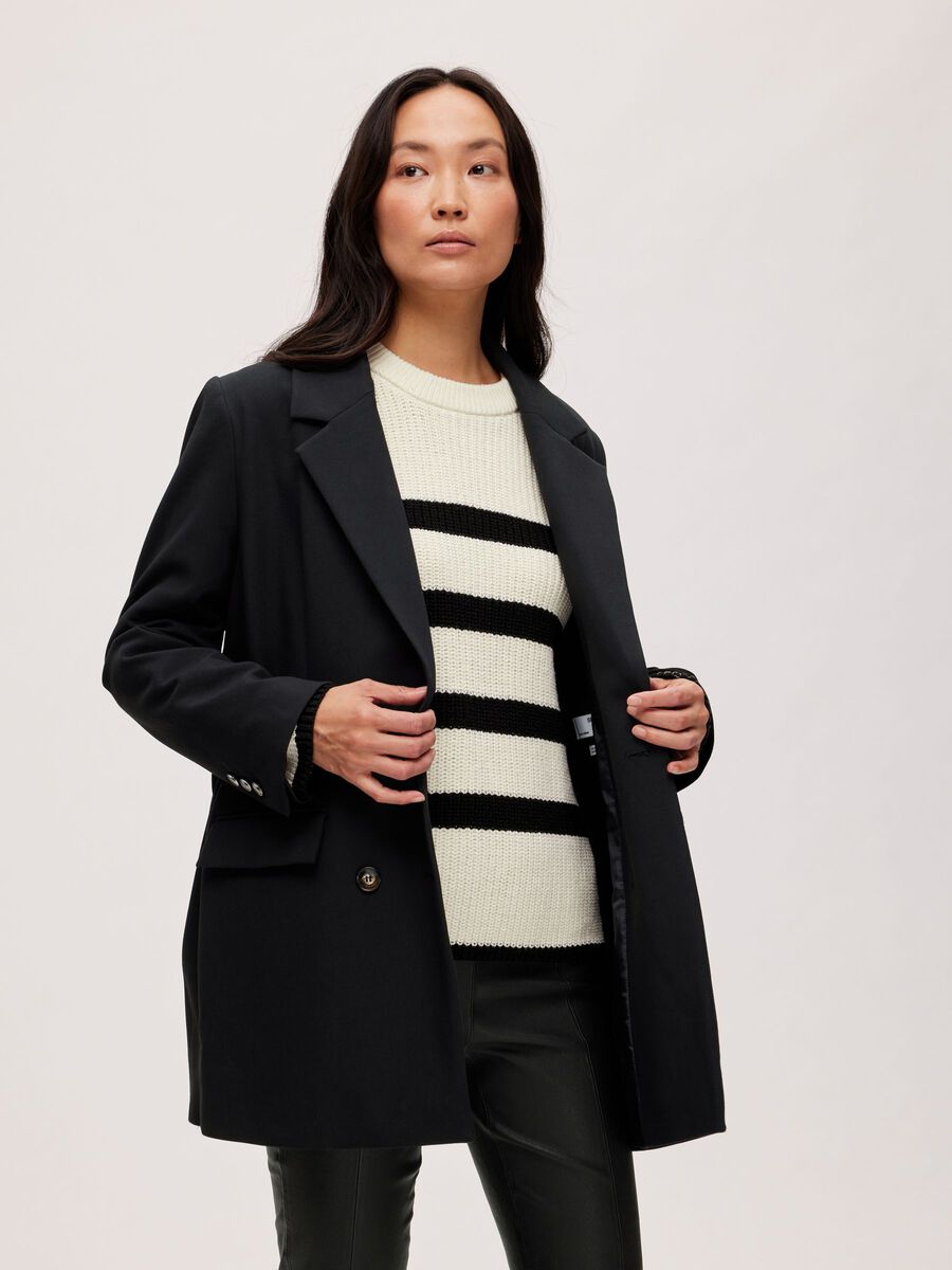Myla Ls Relaxed Blazer - Black