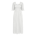 Juana-Ulrikke 2/4 Smock Ankle Dress B - Snow White