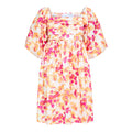 Dorita 2/4 AOP Short Dress B - Papaya