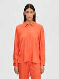 Franziska LS Satin Shirt B - Emberglow
