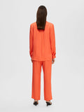 Franziska LS Satin Shirt B - Emberglow