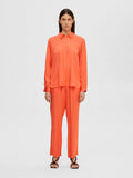 Franziska LS Satin Shirt B - Emberglow