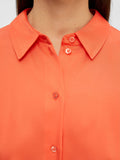 Franziska LS Satin Shirt B - Emberglow