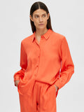 Franziska LS Satin Shirt B - Emberglow