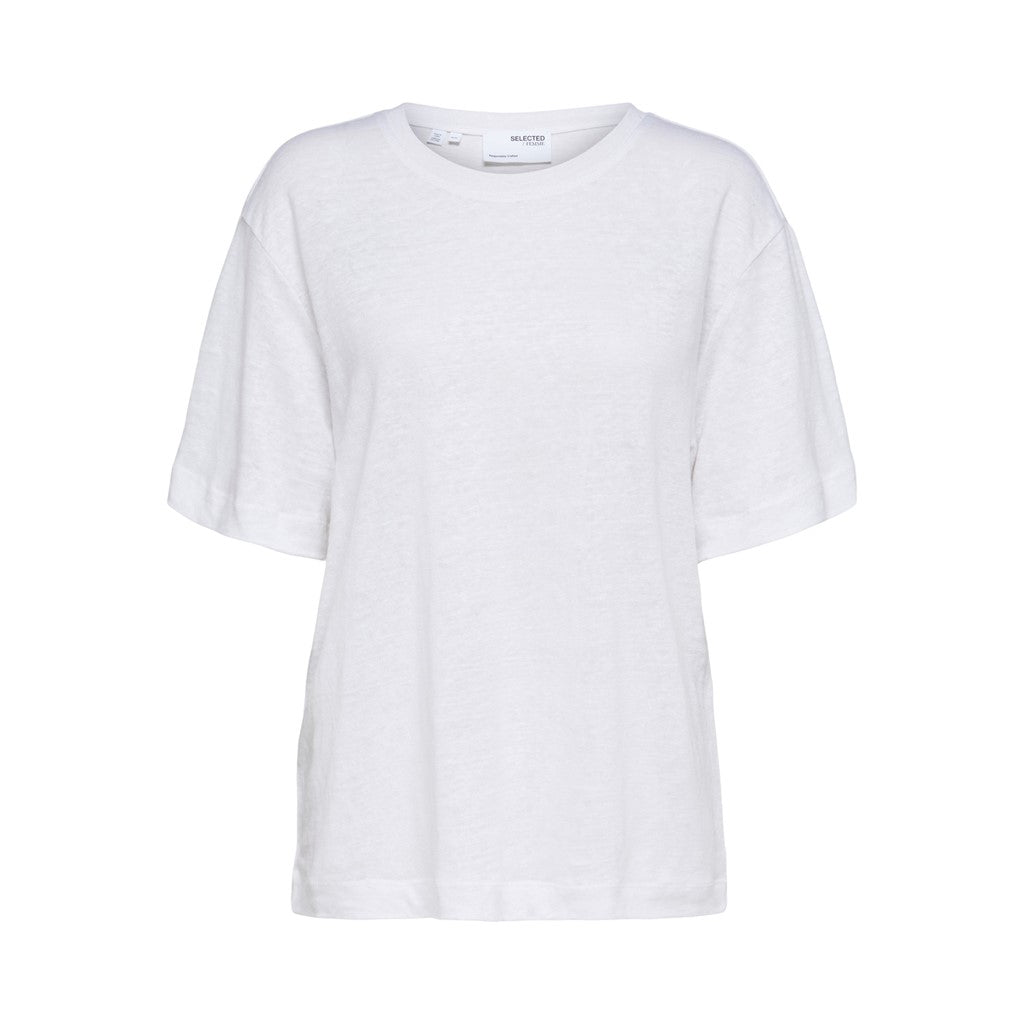 Vilja Linen SS Tee - Bright White