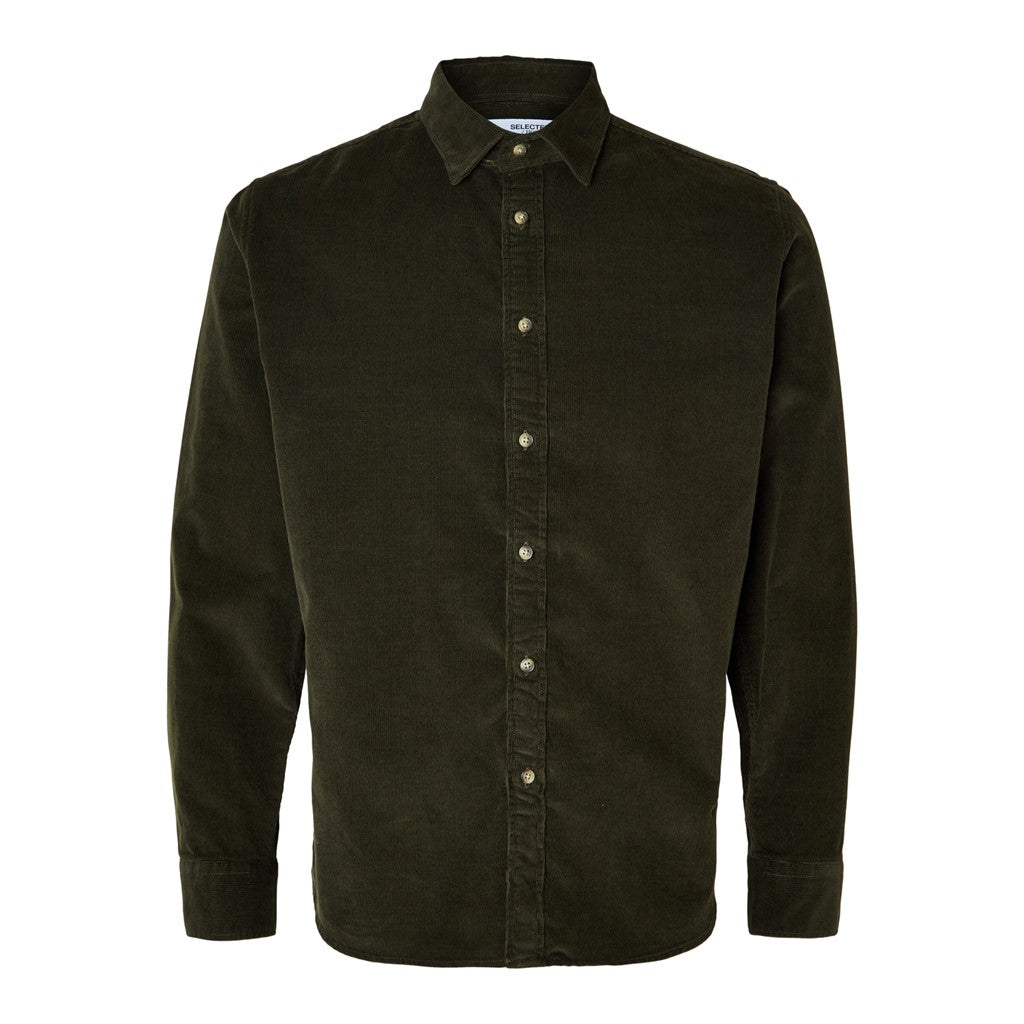 Regowen-Cord Shirt Ls W - Forest Night