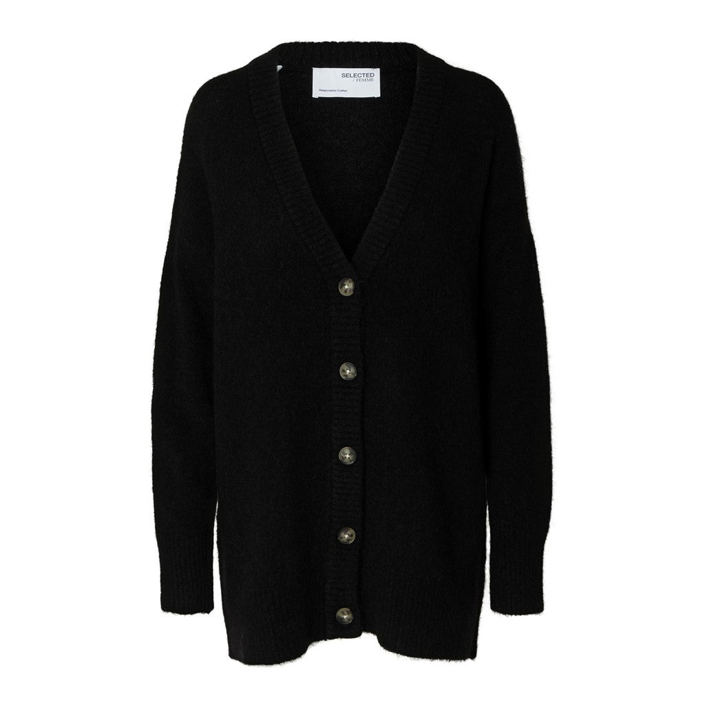 Maline LS Knit Long Cardigan - Black