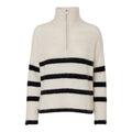 Maline Ls Knit Half Zip - Birch Black