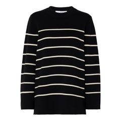 Liva LS Long Knit O-Neck - Black