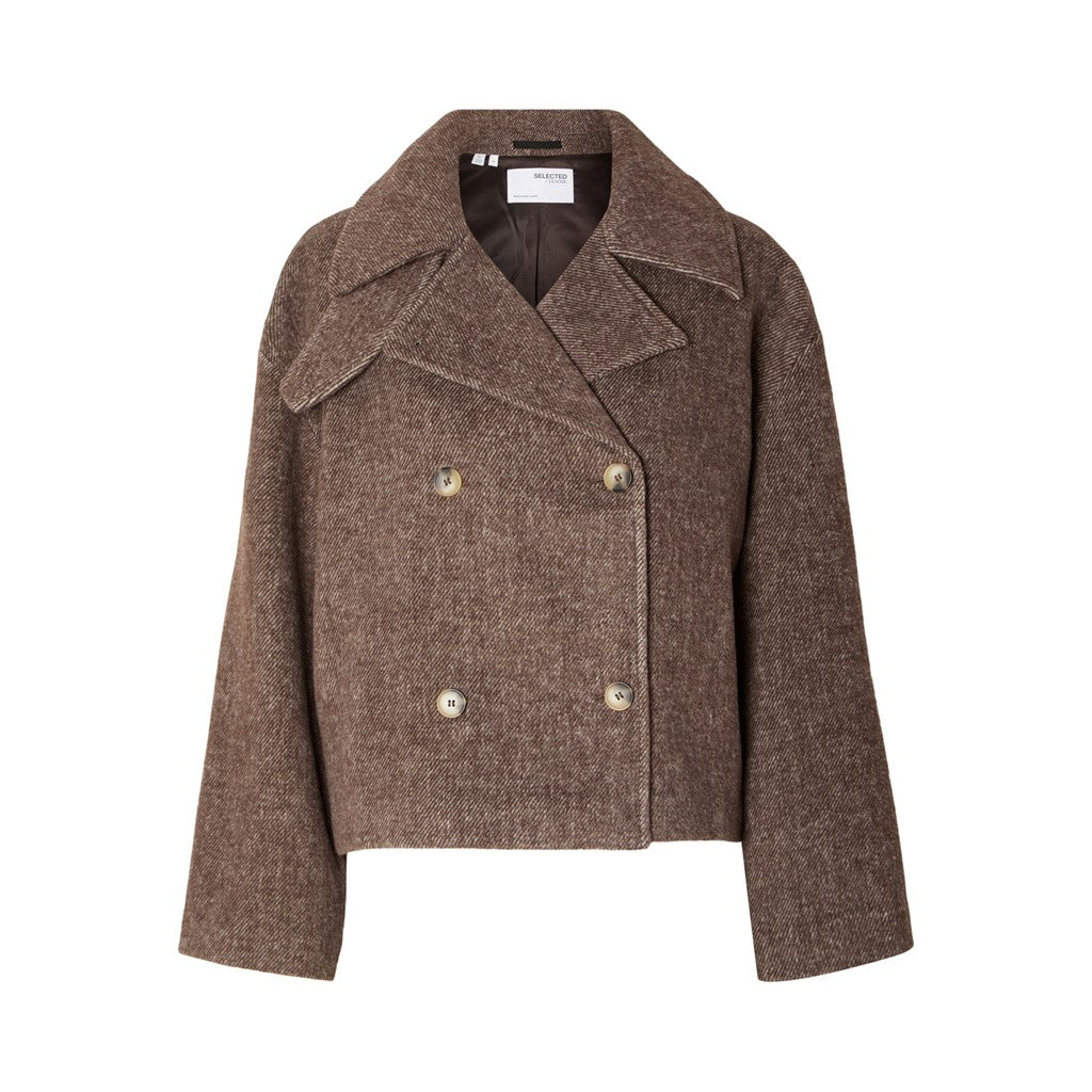 Bitta Short Wool Jacket - Java Melange