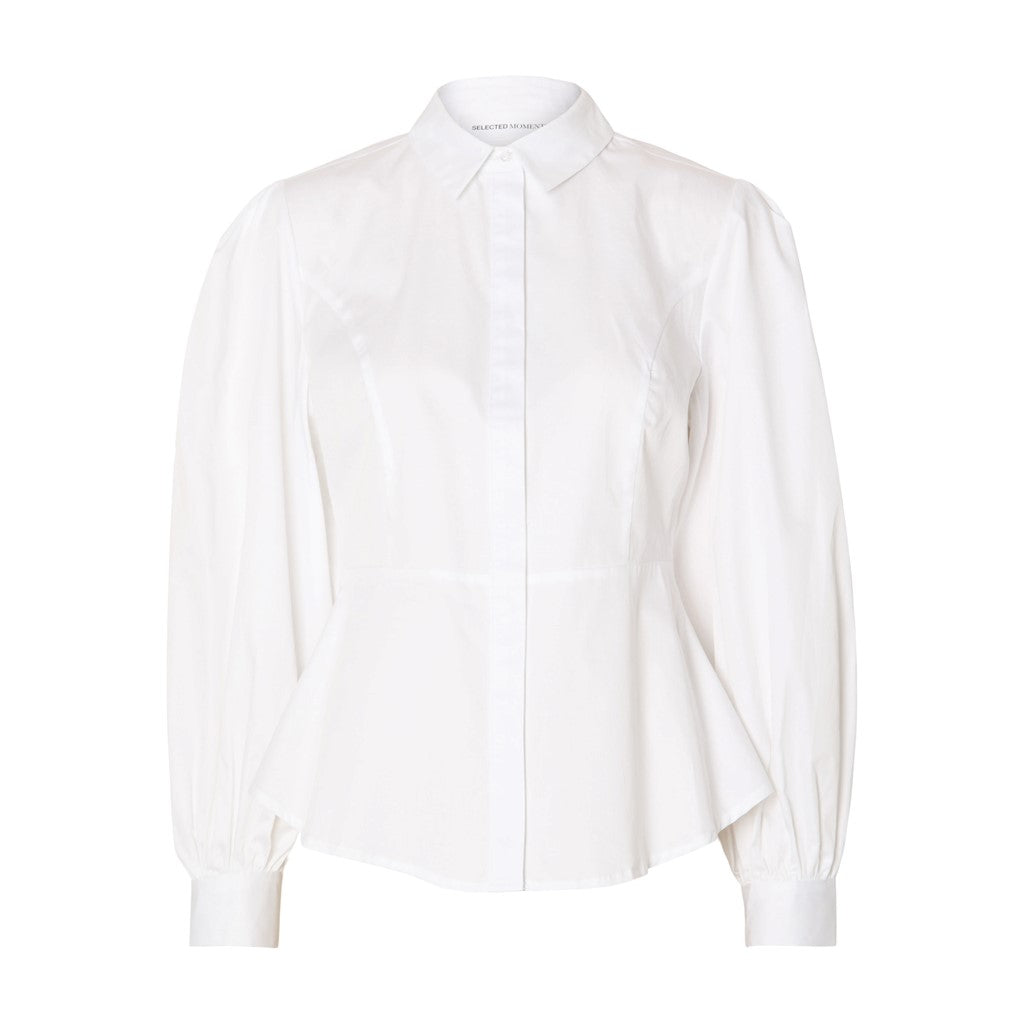 Vivi LS Fitted Shirt B - Snow White