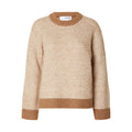 Heri LS Knit O-Neck - Toasted Coconut Birch