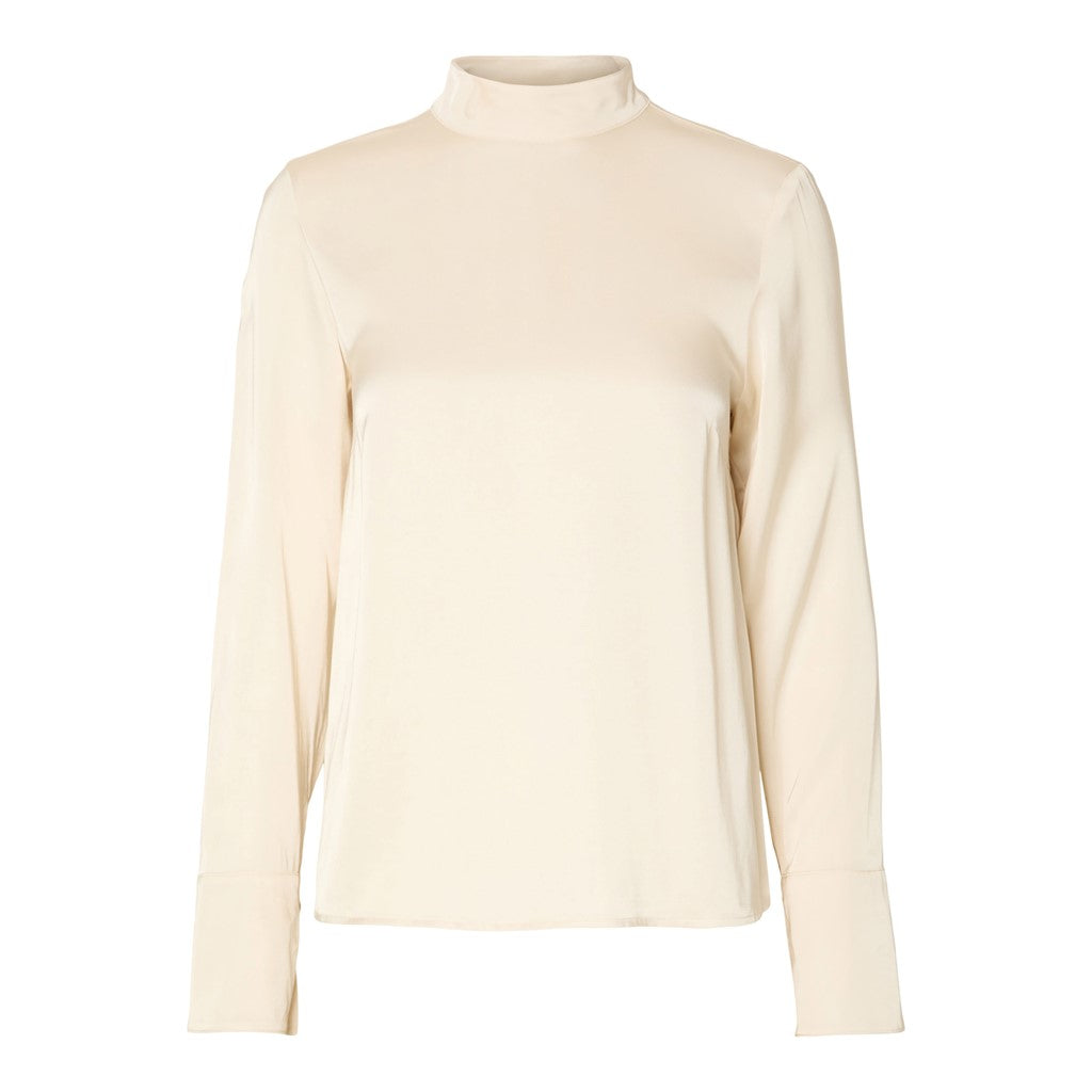Ivy LS Satin Top B - Birch