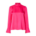 Ivy LS Satin Top B - Fuchsia Purple