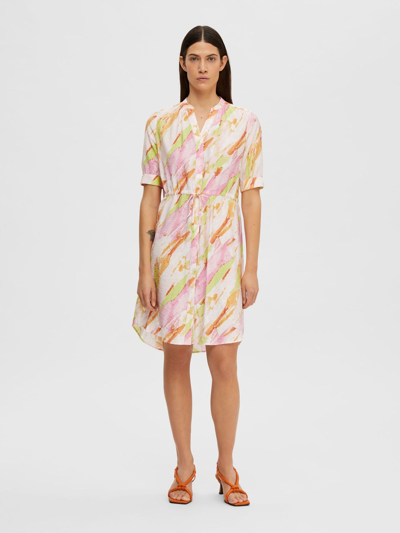 Aurelia-Damina 2/4 Short Dress B - Blushing Bride