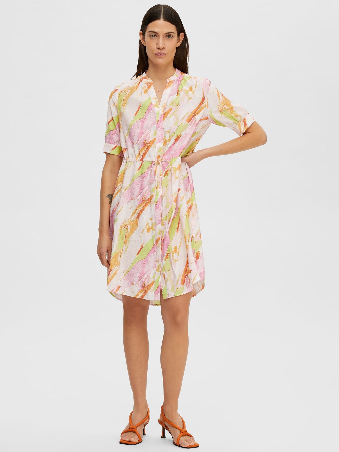 Aurelia-Damina 2/4 Short Dress B - Blushing Bride