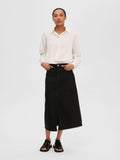 Selected Femme Krista-Gerda HW Denim Maxikjol - Black Denim