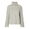 Sia Ras LS Knit Rollneck - Light Grey Melange