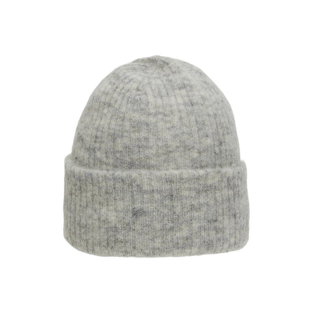 Maline Knit Beanie - Light Grey Melange