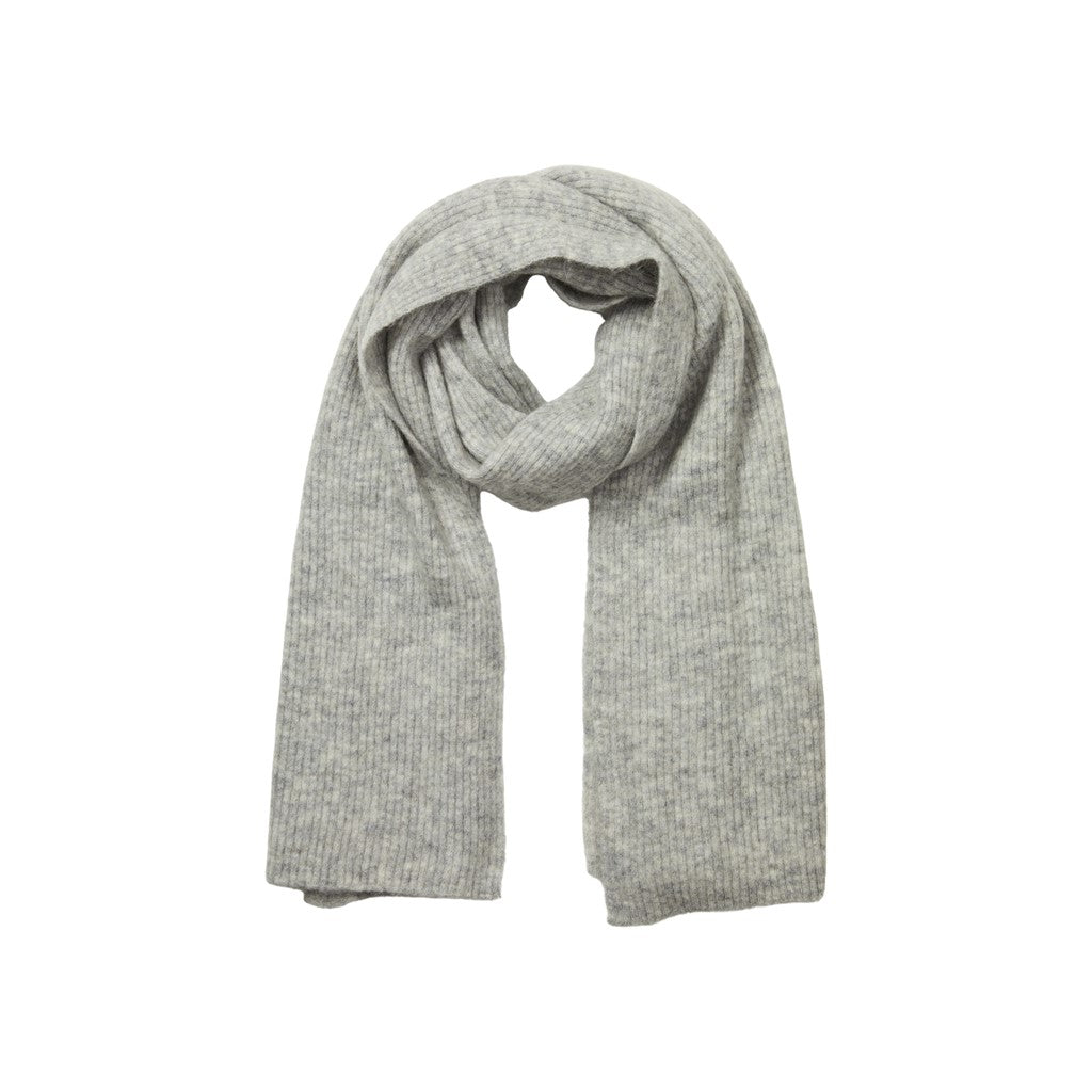 Maline Knit Scarf - Light Grey Melange