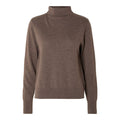 Hanni LS Knit T-Neck - Brownie Melange