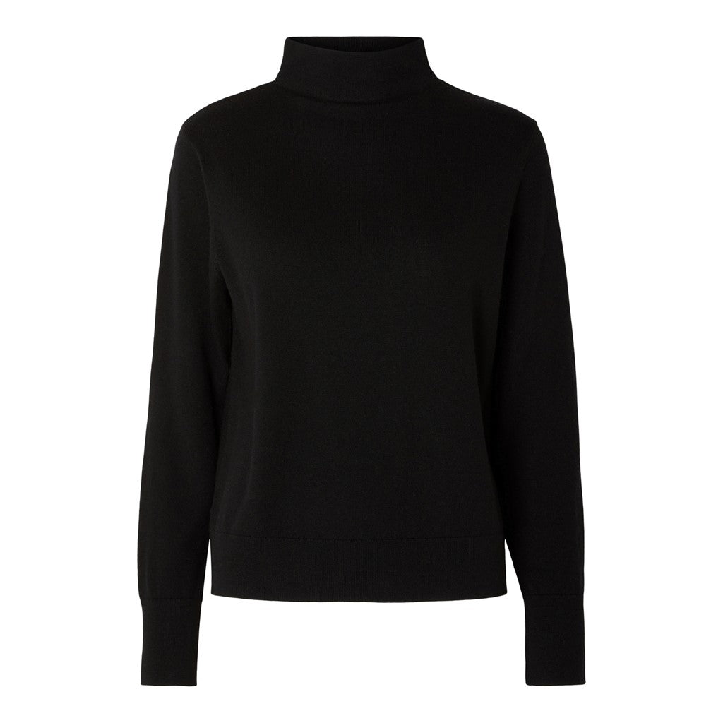Hanni LS Knit T-Neck - Black