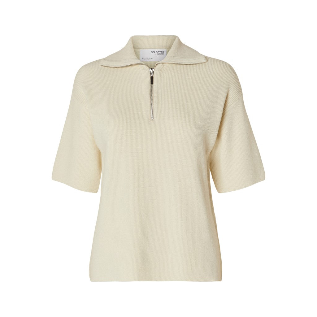 Agnes 2/4 Half Zip Knit EX - Birch