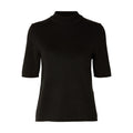 Lura Lurex 2/4 Knit Tee - Black Lurex