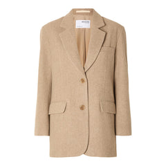 Britt LS Oversize Blazer - Cornstalk Melange