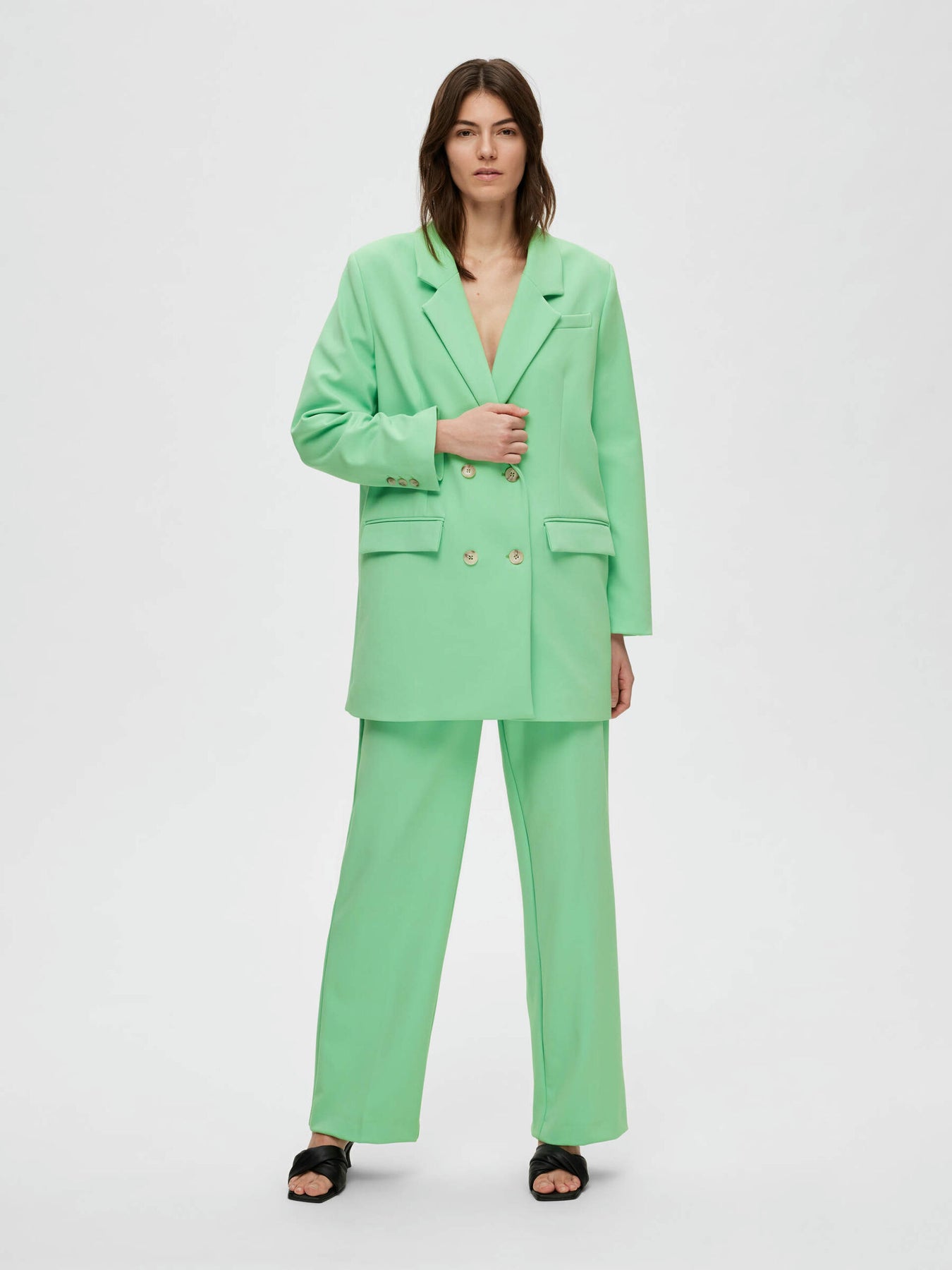 New Myla Ls Relaxed Blazer - Absinthe Green