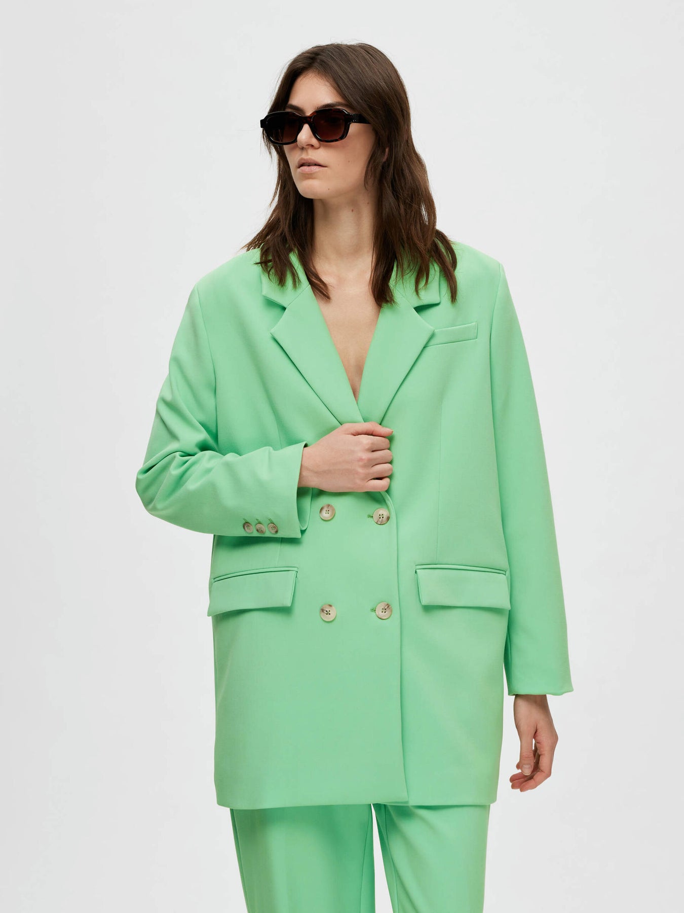 New Myla Ls Relaxed Blazer - Absinthe Green