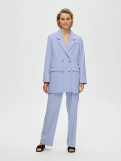 New Myla Ls Relaxed Blazer - Blue Heron