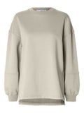 Yrsa Ls Crew Neck Sweat - Oatmeal