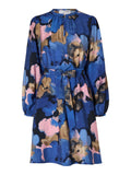 Mariette Ls Aop Short Dress - Dark Sapphire Aop