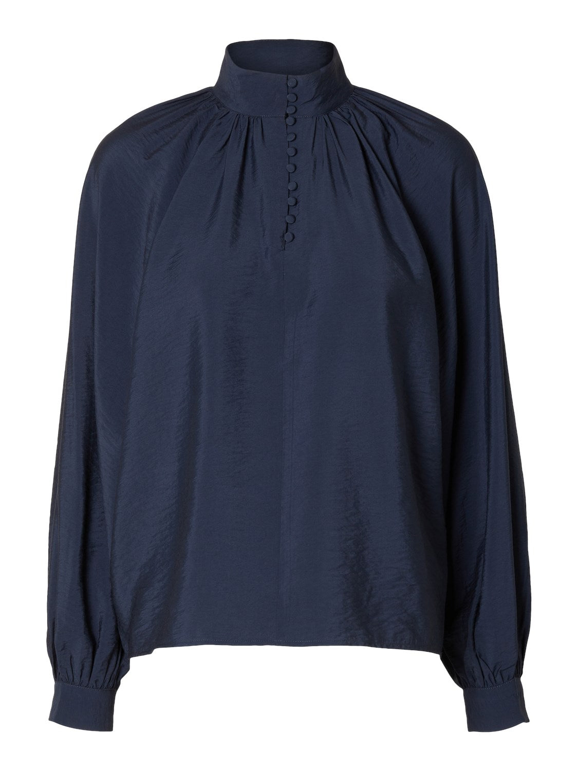 Logan-Aura Ls High Neck Top At - Dark Sapphire