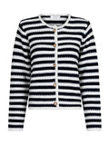 Limone Stripe Knit Jacket - Navy/White