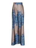 Mana Paisley Border Pants - Blue