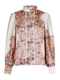 Massima Paisley Border Blouse - Creme