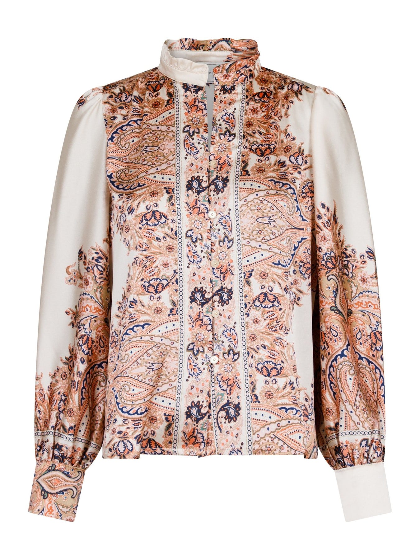 Massima Paisley Border Blouse - Creme