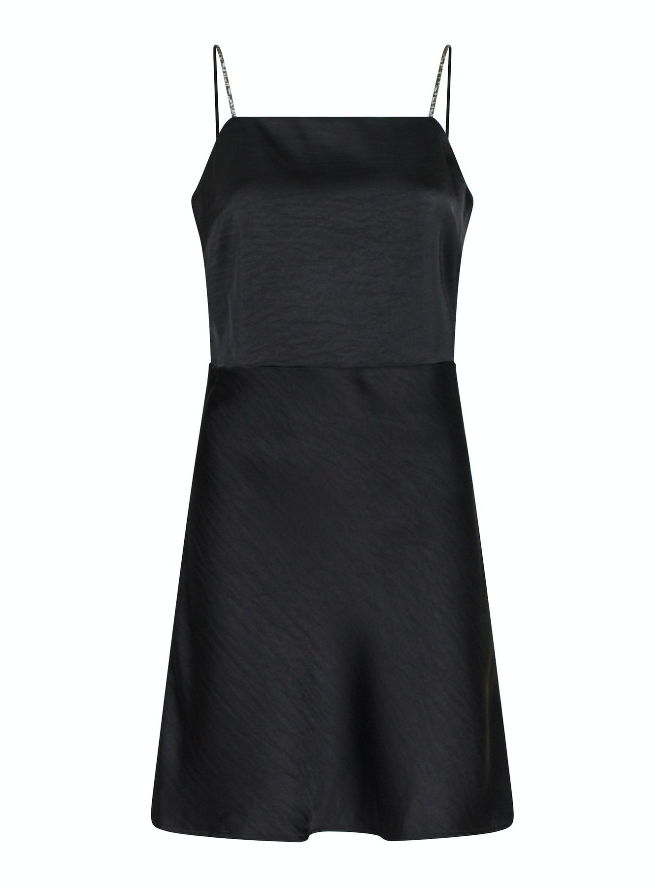 Clara Heavy Sateen Dress - Black