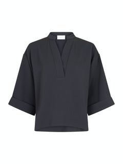 Luma Crepe Blouse - Steel Grey