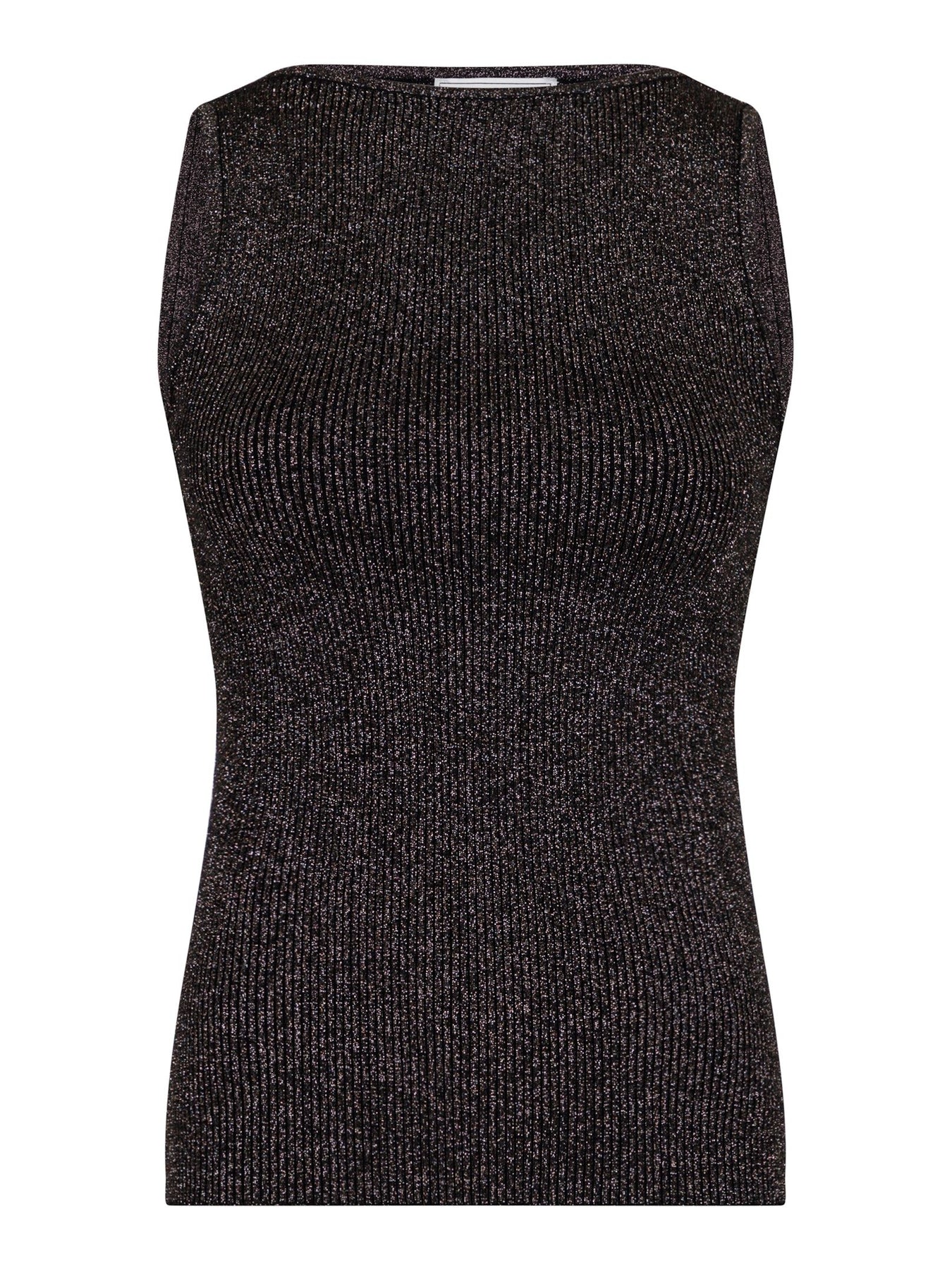 Talia Glitter Knit Top - Black