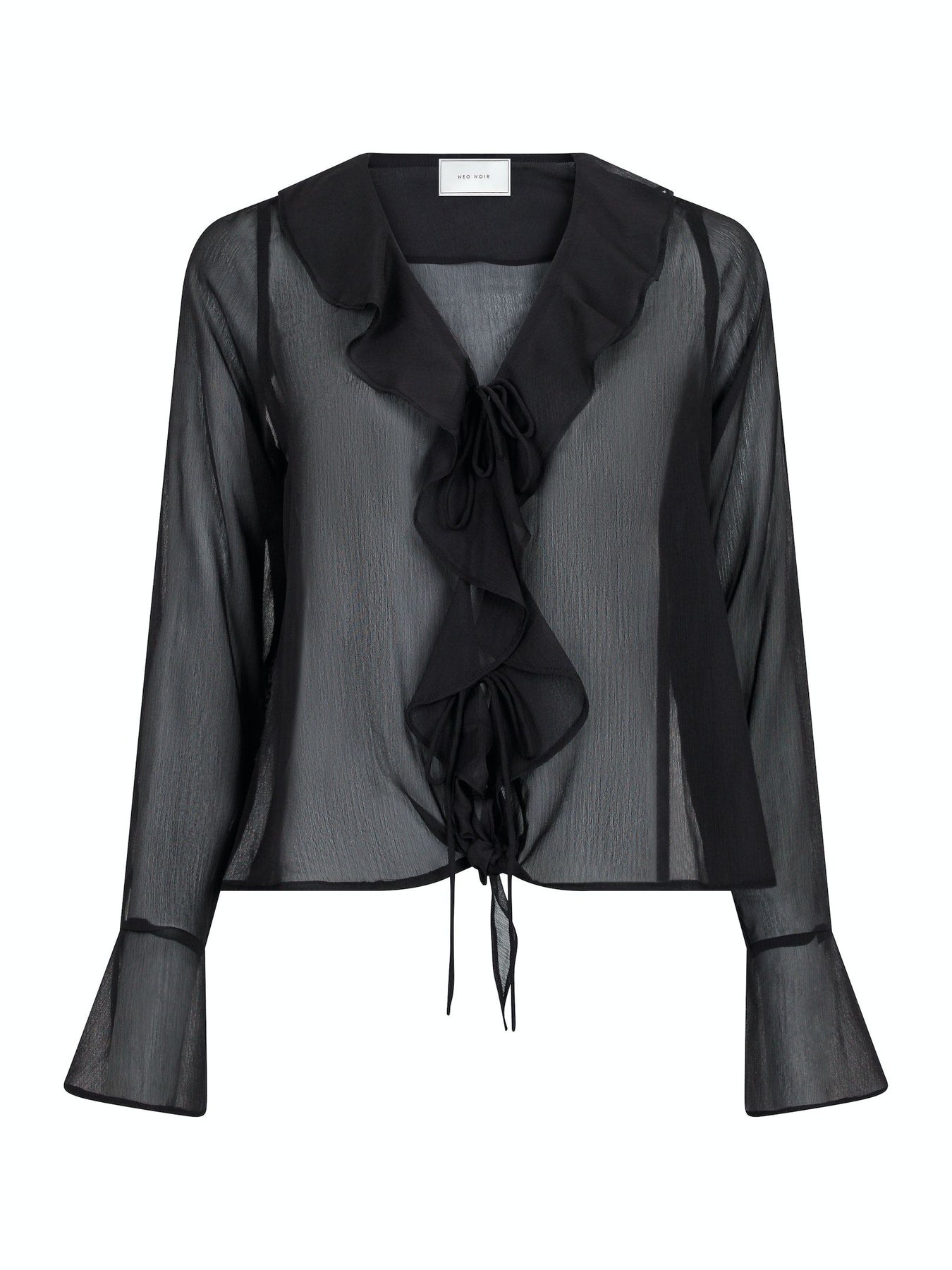 Anika Frill Blouse - Black