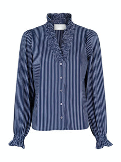 Brielle Multi Stripe Shirt - Dark Navy