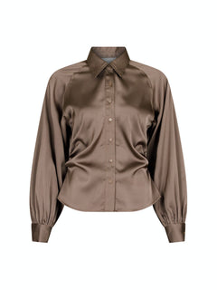 Susannah Sateen Shirt - Khaki